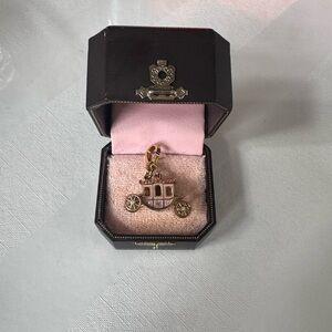 Juicy Couture Gold and Pink Carriage charm